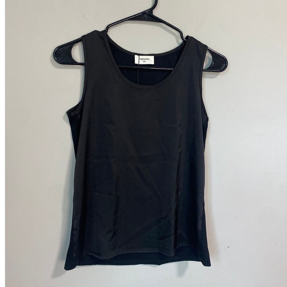 New Sojourn Petite Lightweight Tank Top, Black Size XSP